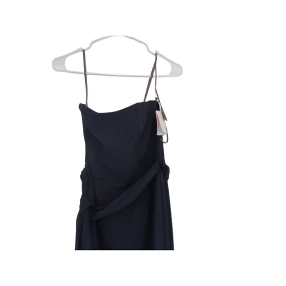 NWT, White By Vera Wang Navy Blue Strapless Chiffon Overlay SZ 0 - Picture 5 of 10